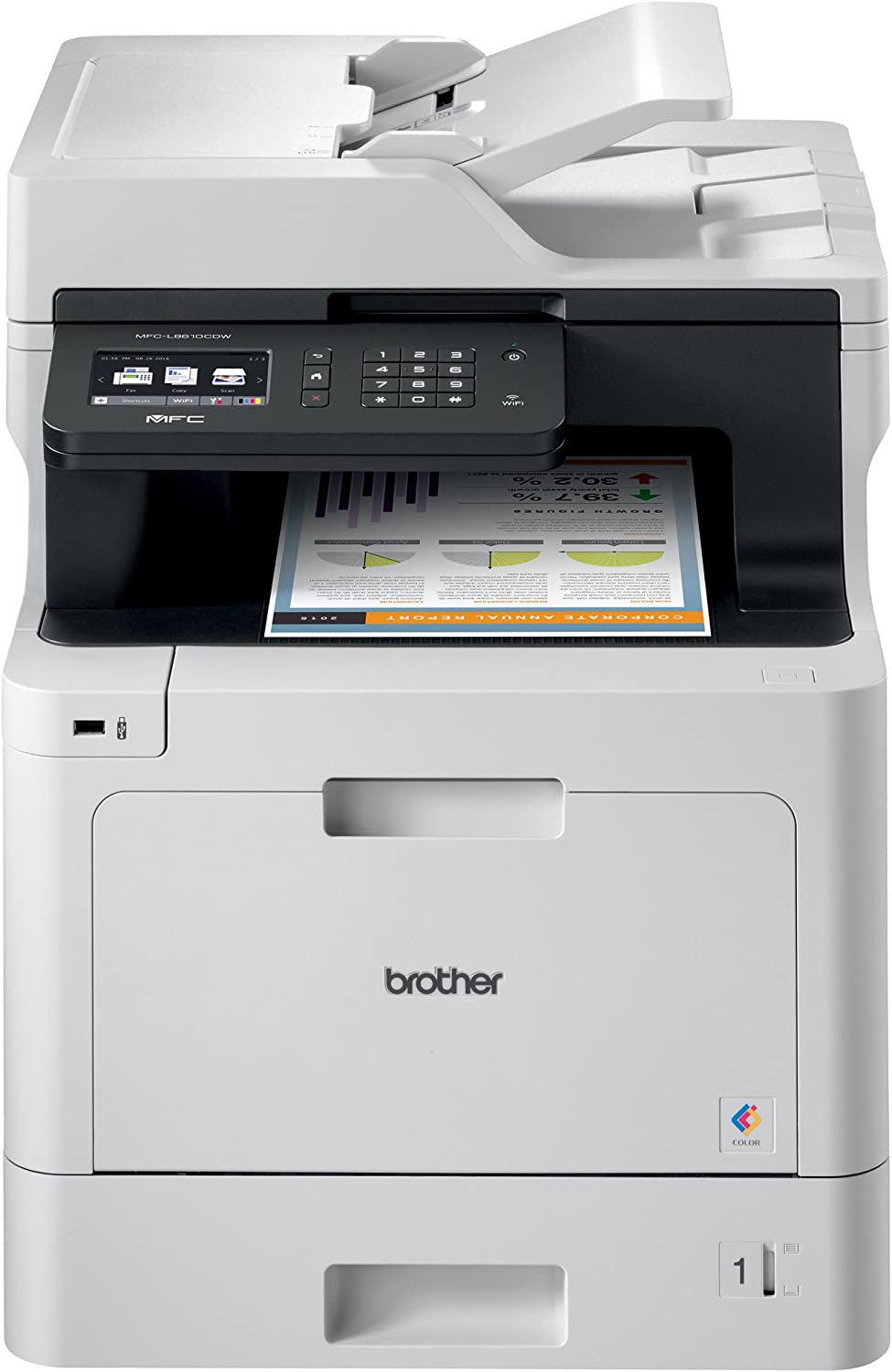230816082320115_1 Brother Color Laser, Multifunction, All-in-One Printer, MFC-L8610CDW, Wireless Networking, Automatic Duplex Printing, Mobile Printing and Scanning, Dash Replenishment Ready - Image 1